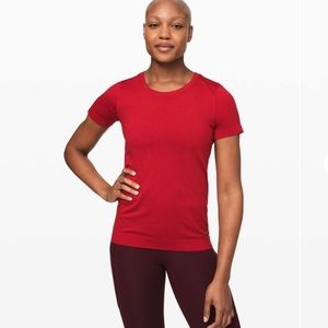 Lululemon Swiftly Relaxed Short Sleeve Red